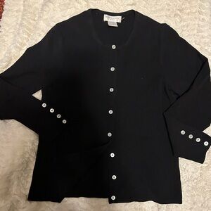 Worthington sweater with mother of pearl buttons petite medium